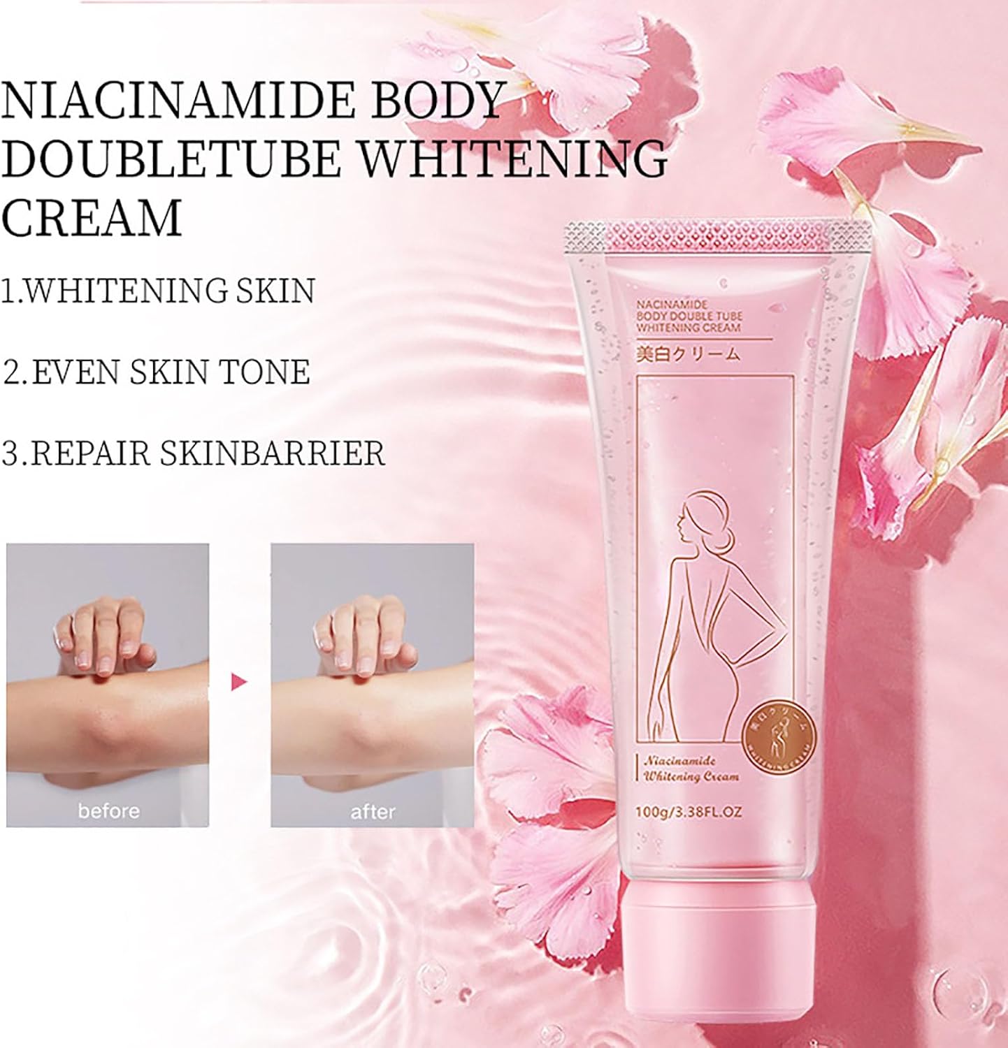 Niacinamide Body Double Tube Whitening Cream