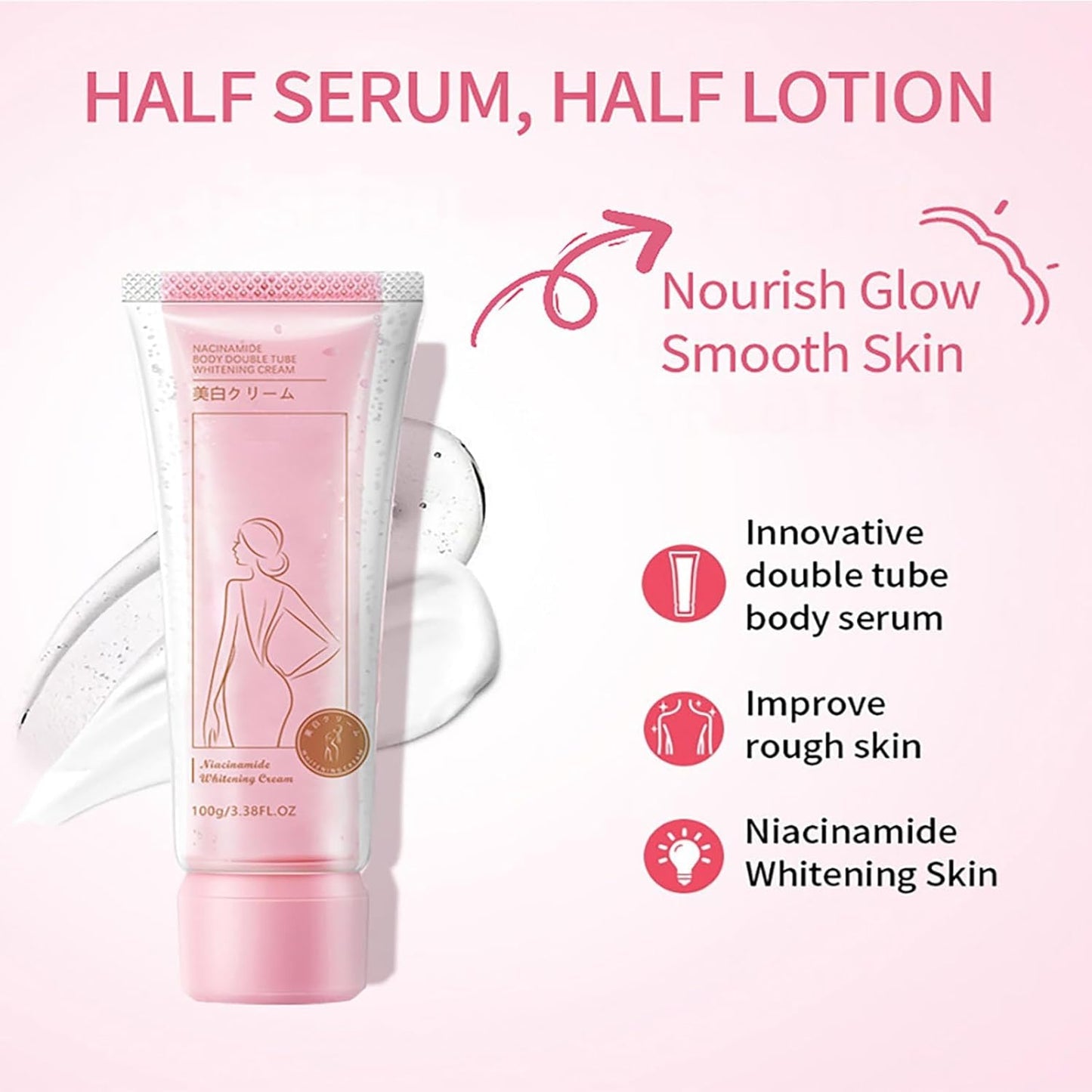 Niacinamide Body Double Tube Whitening Cream